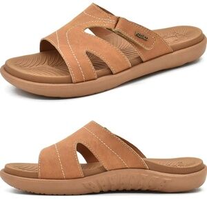 NWT  KuaiLu Womens Fashion Orthotic Slides Ladies Lightweight Slide On 12